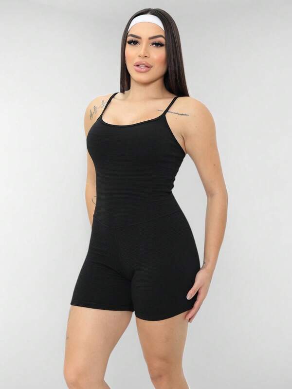 Kit 2 Macaquinhos Macacão Canelado Alcinha Academia Esportivo Fitness